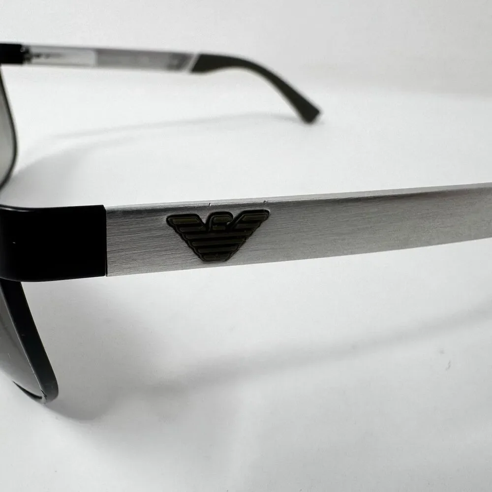 Emporio Armani EA2064 3225/8E Sunglasses 62-16-130 Aviator Black Silver